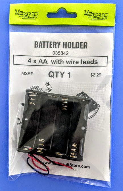 4 x AA Battery Holder (with wire leads) Quantity = 1 PIECE - MrCircuitStore