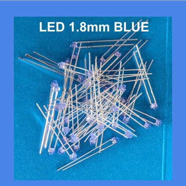 <b>LED 1.8mm - BLUE Round Diffused<br>Quantity = 25</b>