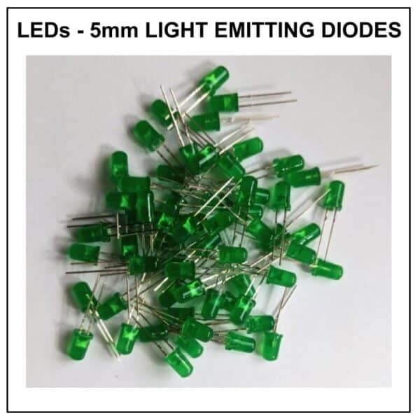 <b>LED 5mm - GREEN Round Diffused <br>Quantity = 25</b>