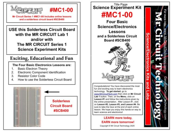 <b>Mr Circuit Workshop 01#</b> (#MC1-WS-01)<br><font color="#ff0000"><b>Basic Electronics Lab for STEM & Tech students.</b> </font>    Problem solving and Critical Thinking. Safe, easy to understand, hands-on, skill-based, student-directed, with cloud-based multimedia. - Image 6