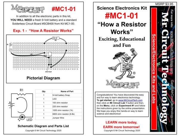 <b>Mr Circuit Workshop 01#</b> (#MC1-WS-01)<br><font color="#ff0000"><b>Basic Electronics Lab for STEM & Tech students.</b> </font>    Problem solving and Critical Thinking. Safe, easy to understand, hands-on, skill-based, student-directed, with cloud-based multimedia. - Image 7