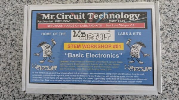 <b>Mr Circuit Workshop 01#</b> (#MC1-WS-01)<br><font color="#ff0000"><b>Basic Electronics Lab for STEM & Tech students.</b> </font>    Problem solving and Critical Thinking. Safe, easy to understand, hands-on, skill-based, student-directed, with cloud-based multimedia. - Image 5